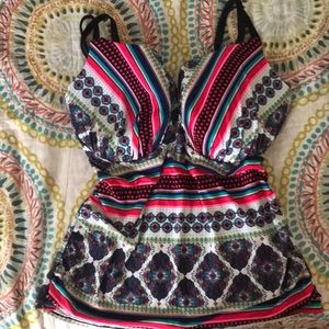Beautiful boho style tankini top Size 44H Bra top